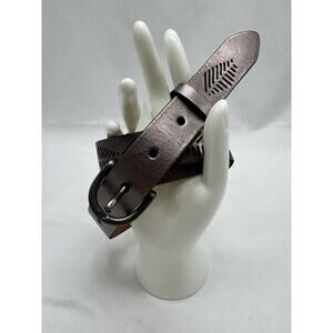 Fossil Bronze Leather Belt Western